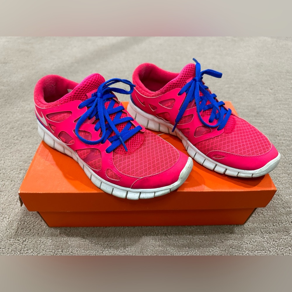 Nike Free Run+ 2 Sneakers Pink Running Shoes 7